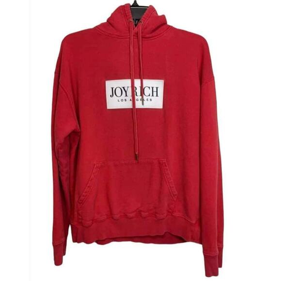JOYRICH Rubber Patch Red Hoodie Pullover Size M - Picture 1 of 7